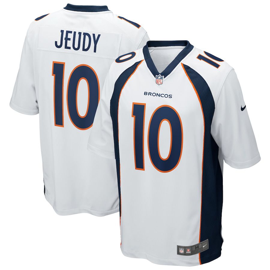 Men Denver Broncos #10 Jerry Jeudy Nike White Game NFL Jersey->denver broncos->NFL Jersey